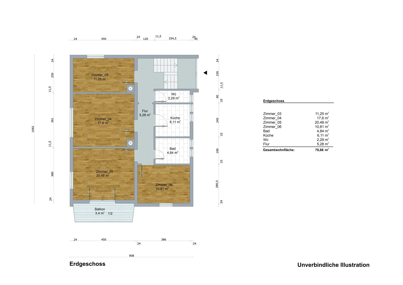 Mehrgenerationenhaus auf Erbbaugrundstück (monatlich 133.- €)