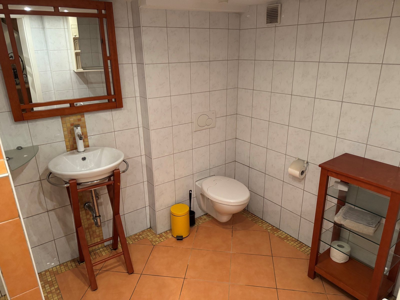 Bad-WC im Untergeschoss mit eingeschränkter Raumhöhe Bad-WC im Untergeschoss mit eingeschränkter Raumhöhe